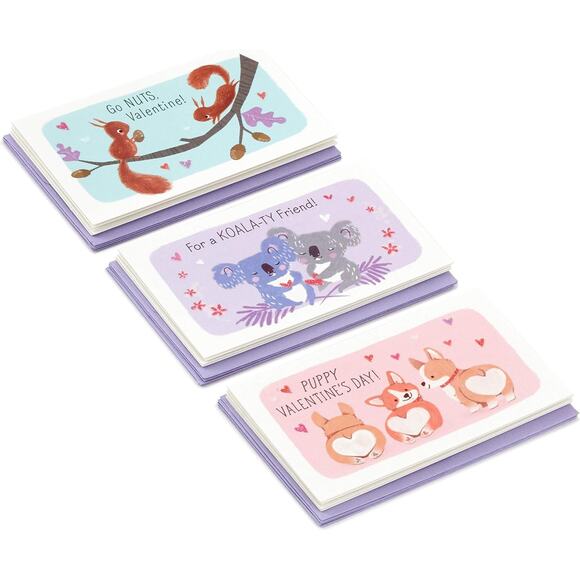 Hallmark Kids Mini Valentines Day Cards Assortment 23 Cards Envelopes New - Picture 5 of 7